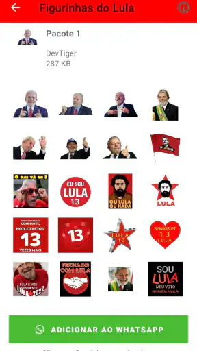 Figurinhas do Lula - PT screenshot