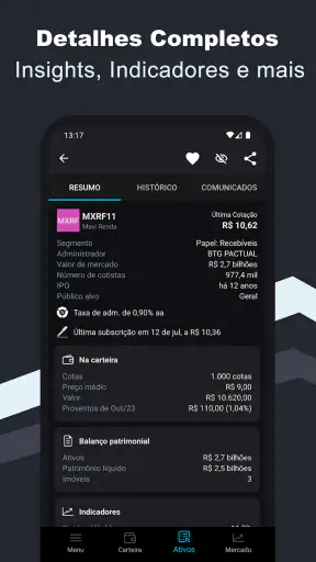 Finy FII - Ações e FIIs screenshot