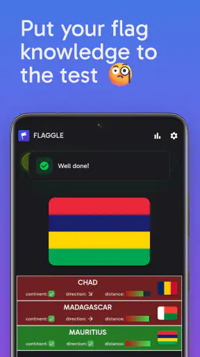 Flaggle · Quiz de Bandeiras screenshot
