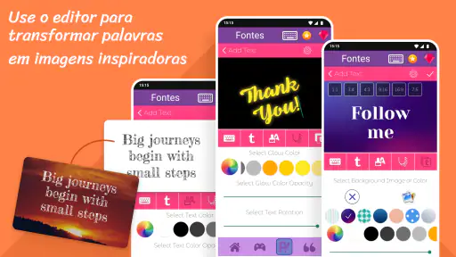 Fontes e Letras diferentes screenshot