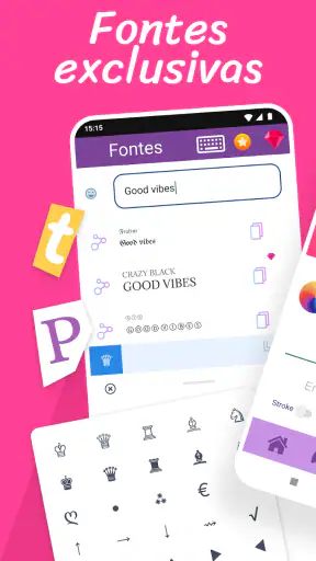 Fontes e Letras diferentes screenshot