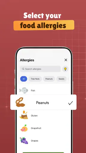 Food Allergy Card screenshot
