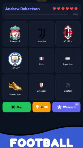 Football Bingo - Footy Games screenshot