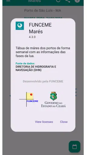 FUNCEME MARÉS screenshot