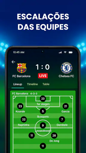 Futebol ao Vivo: Placar Pro screenshot