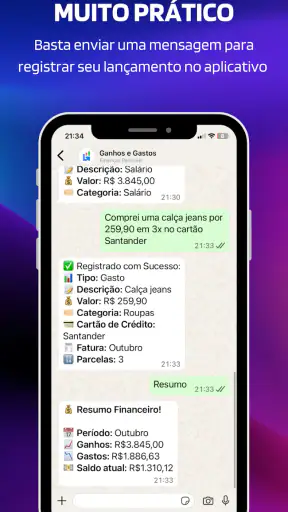 Ganhos e Gastos screenshot
