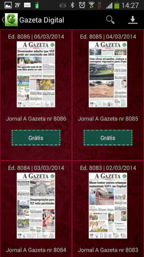 Gazeta Digital screenshot
