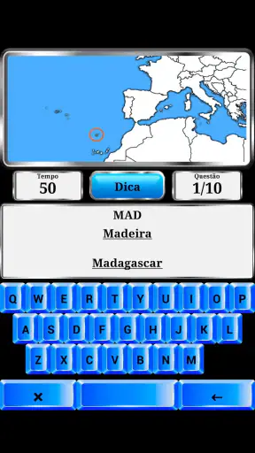 Geografia Mundial - Jogo screenshot