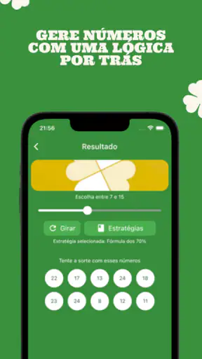 Gerador de números loteria screenshot