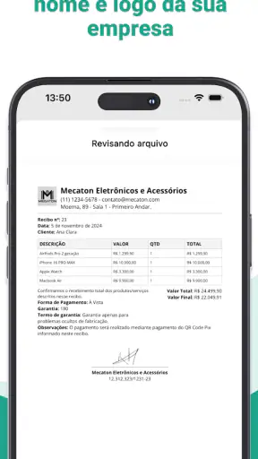 Gerador de Orçamentos PDF screenshot