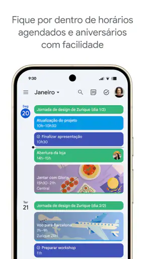 Google Agenda screenshot