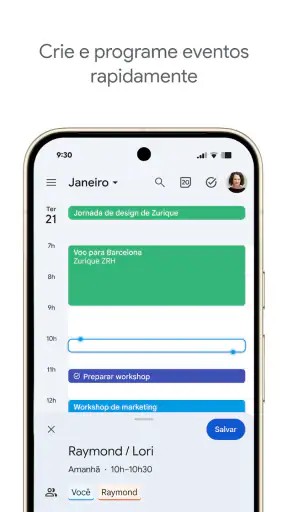 Google Agenda screenshot