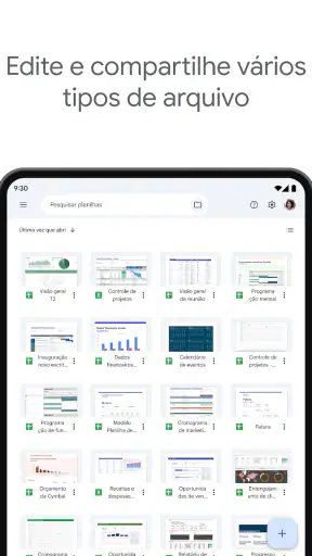 Google Planilhas screenshot