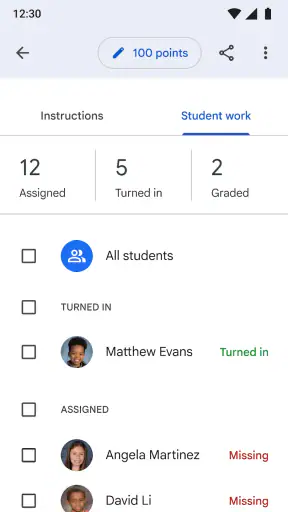 Google Sala de Aula screenshot