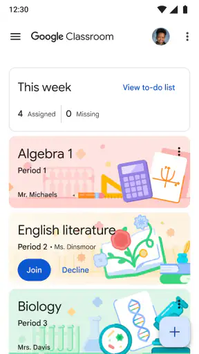 Google Sala de Aula screenshot