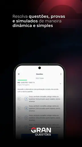 Gran Cursos Questões screenshot