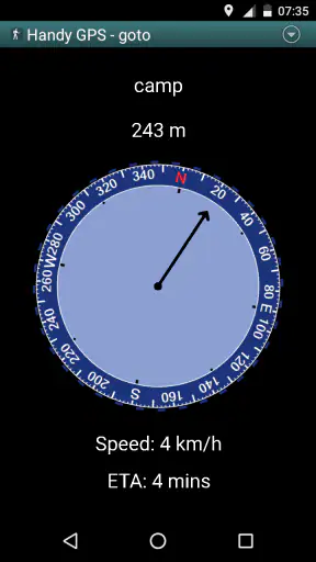 Handy GPS screenshot