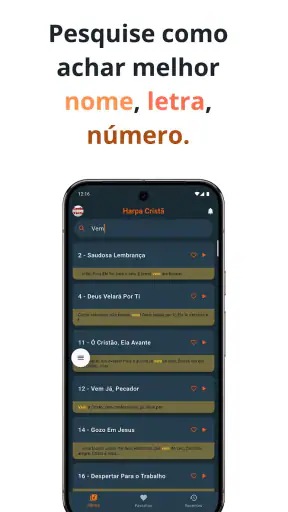 Harpa Cristã: letra e áudio screenshot