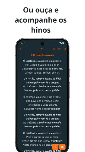 Harpa Cristã: letra e áudio screenshot