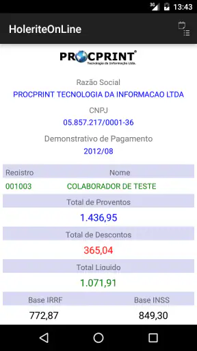 HoleriteOnLine screenshot