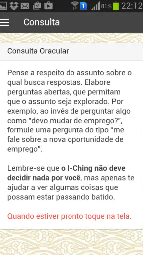 I-Ching: Livro das Mutações screenshot