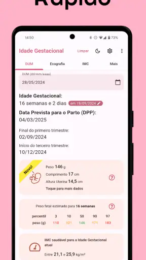 Idade Gestacional (do bebê) screenshot