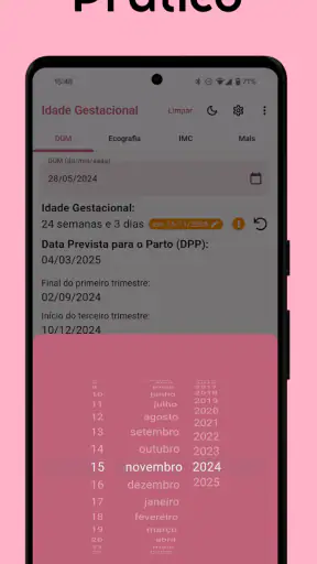 Idade Gestacional (do bebê) screenshot