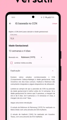 Idade Gestacional (do bebê) screenshot