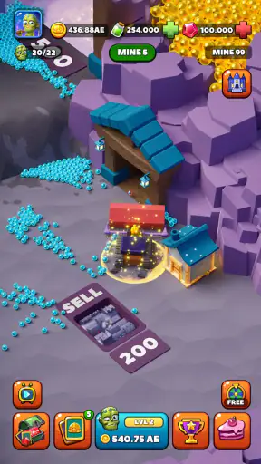 Idle Zombie Miner: Ouro Tycoon screenshot