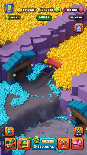 Idle Zombie Miner: Ouro Tycoon screenshot