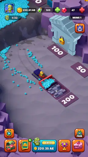 Idle Zombie Miner: Ouro Tycoon screenshot