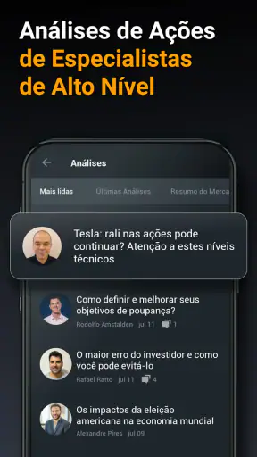 Investing.com Bolsa de Valores screenshot