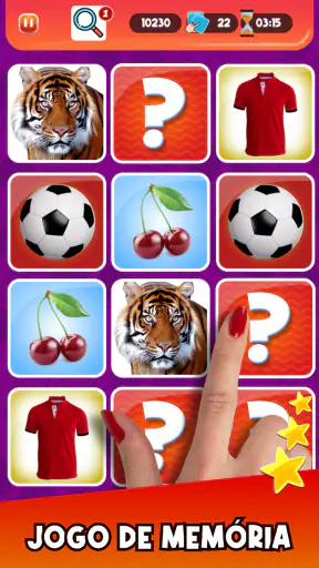 jogo da memória: atenção pares screenshot