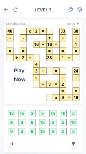 Jogo de Matemática, Crossmath screenshot