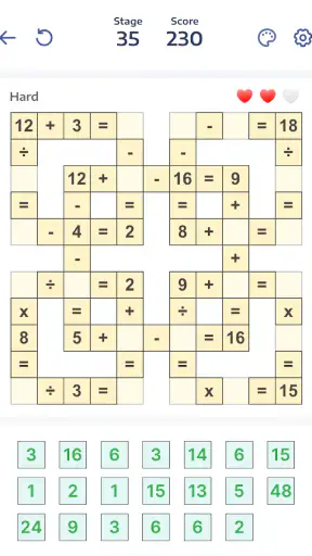 Jogo de Matemática, Crossmath screenshot