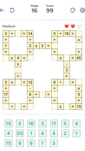 Jogo de Matemática, Crossmath screenshot