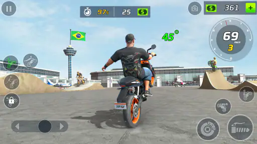 Jogo Moto Wheelie Grau 3D screenshot