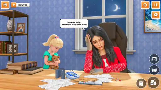 Jogo Virtual Solteira mamãe 3D screenshot