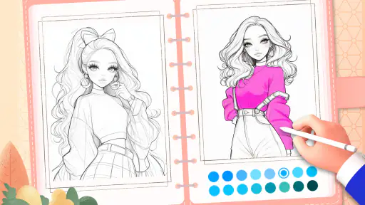Jogos de pintar:boneca meninas screenshot