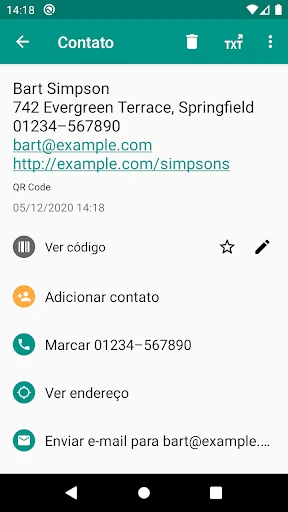 Leitor QR Code screenshot