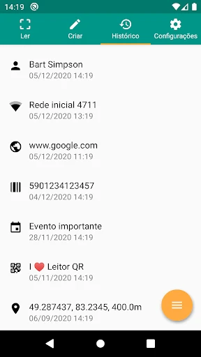 Leitor QR Code screenshot
