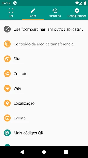 Leitor QR Code screenshot