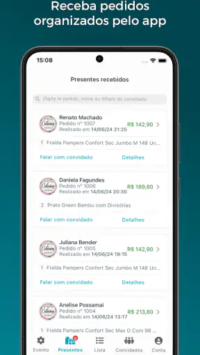 ListaPresentes screenshot