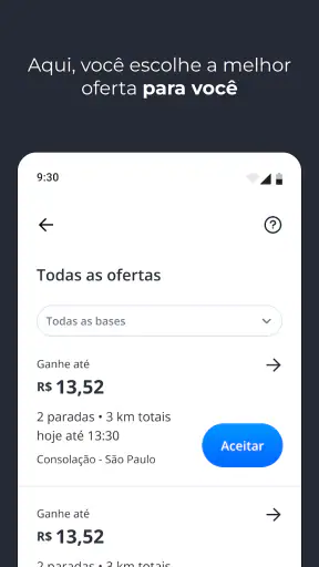 Loggi para entregador screenshot
