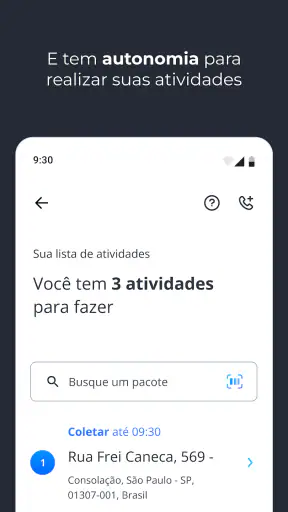 Loggi para entregador screenshot