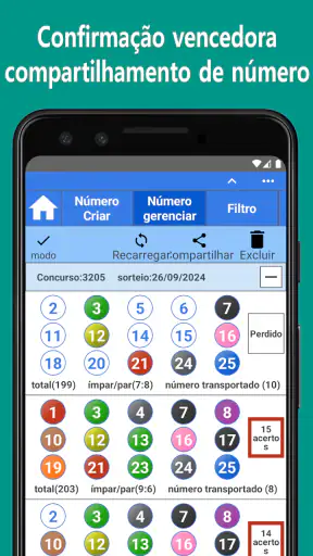 Lotofácil (Gerador de números) screenshot