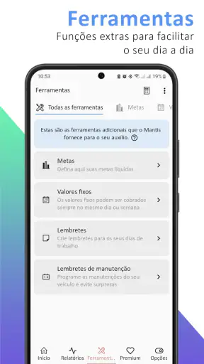 Mantis - Finanças do motorista screenshot