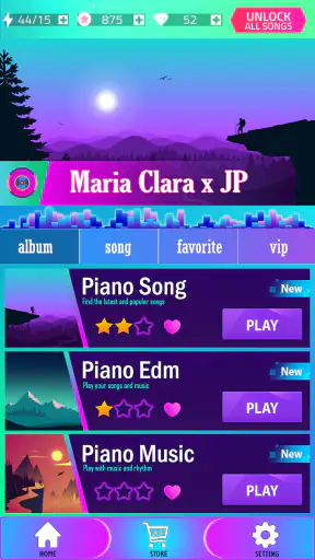 Maria Clara e JP Tiles Game screenshot