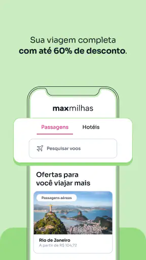 Maxmilhas: seu app de viagens screenshot