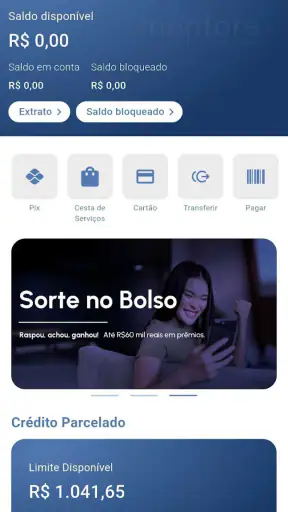 Mentore Bank screenshot